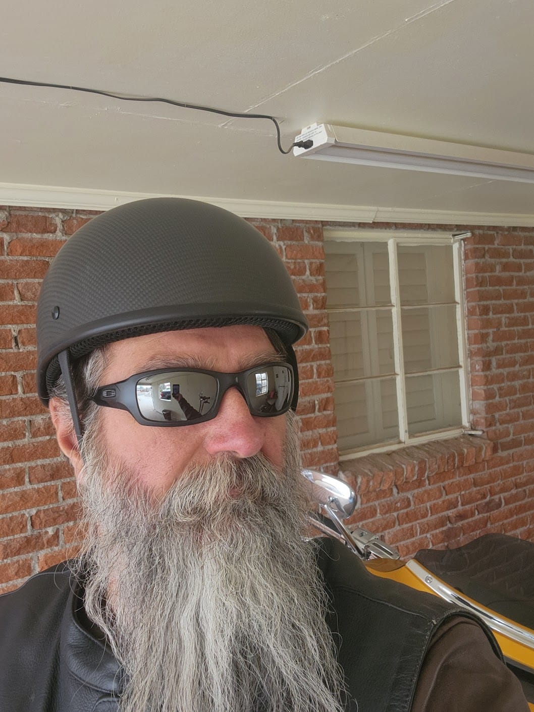Customer photo review of Carbon Fiber SOA Smallest Lightest DOT Beanie Carbonator Flat No Peak