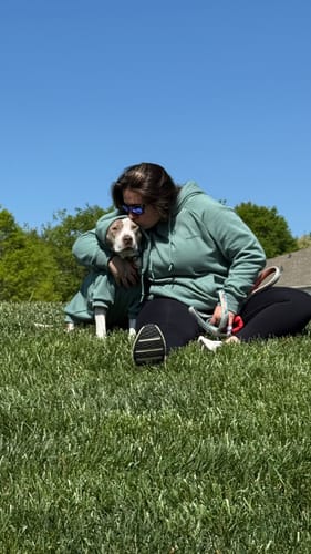 Customer photo review of Essential Human Hoodie - Teal