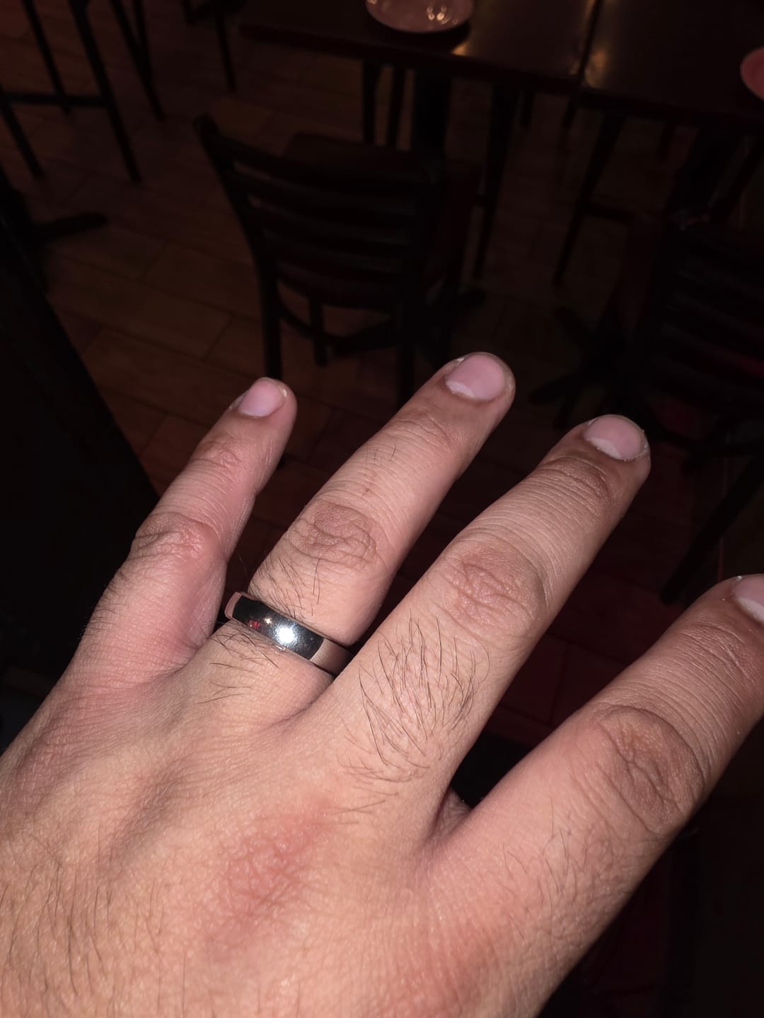 Customer photo review of iTap Ring - Silver Finish