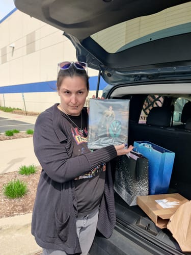 Customer photo review of Personalized Police Bulletproof Vest Acrylic Keychain