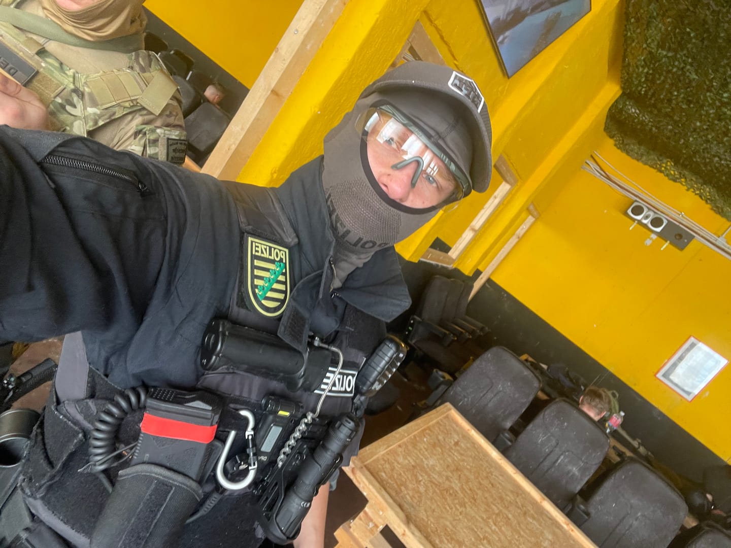 Customer photo review of Atmungsaktive Polizei Sturmhaube
