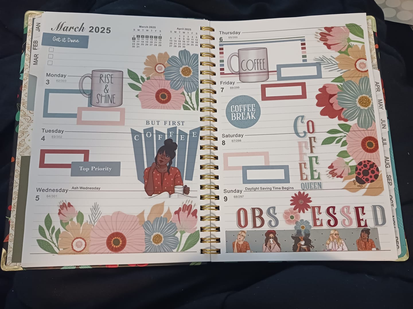 Customer photo review of Coffee Queen Planner Sticker Book