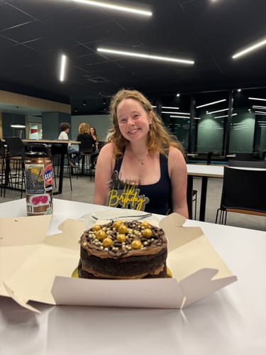 Customer photo review of Triple Chocolate Cake