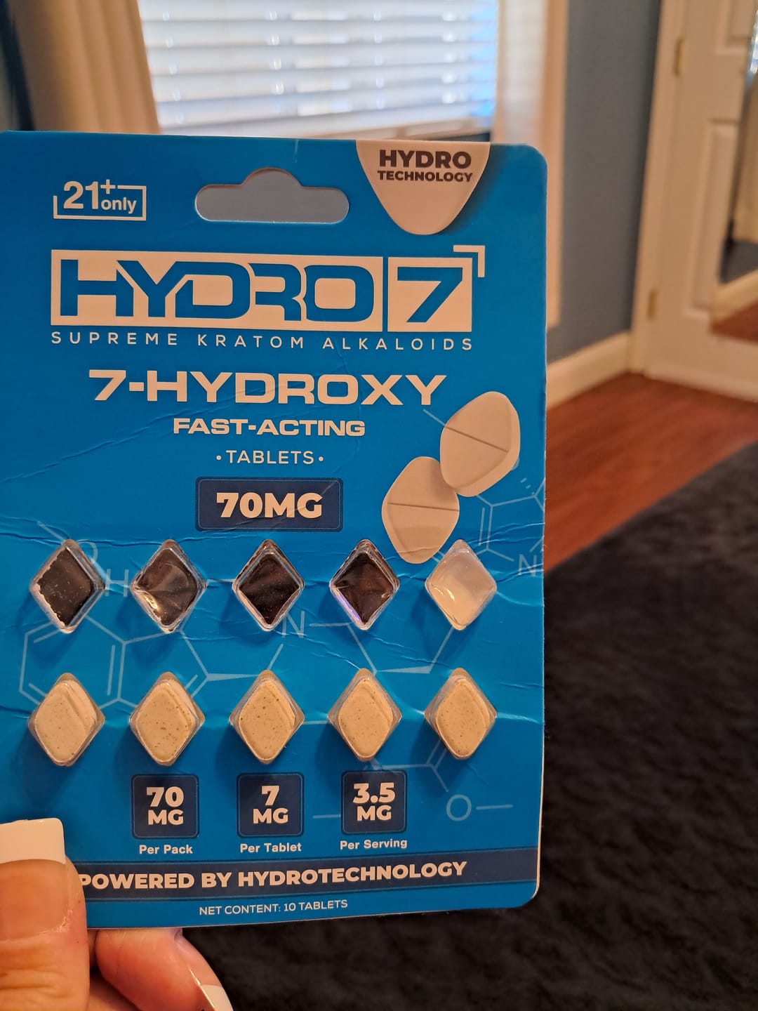 Customer photo review of 7-Hydroxy Tablets - 7MG (10 Count)