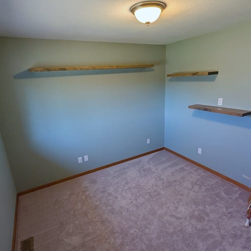 Customer photo review of Rustic Floating Shelves