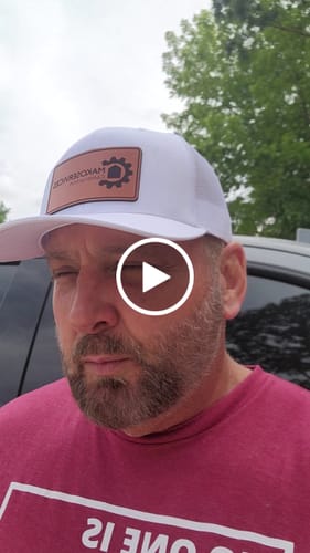 Customer video review of Custom Leather Patch Hats Richardson 112 Laser Engraved