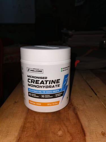 Customer photo review of Wellcore - Pure Micronised Creatine Monohydrate (307g, 83Servings) Tropical Tango