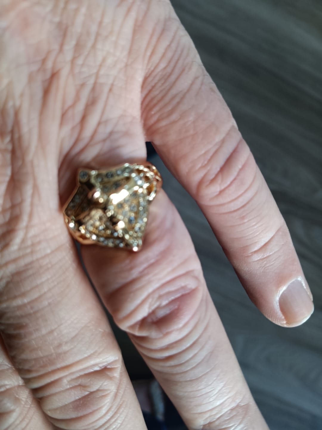 Customer photo review of FREE Today: Divine Shield Crucifix Luxurious Ring: A Bold Testament of Faith and Devotion