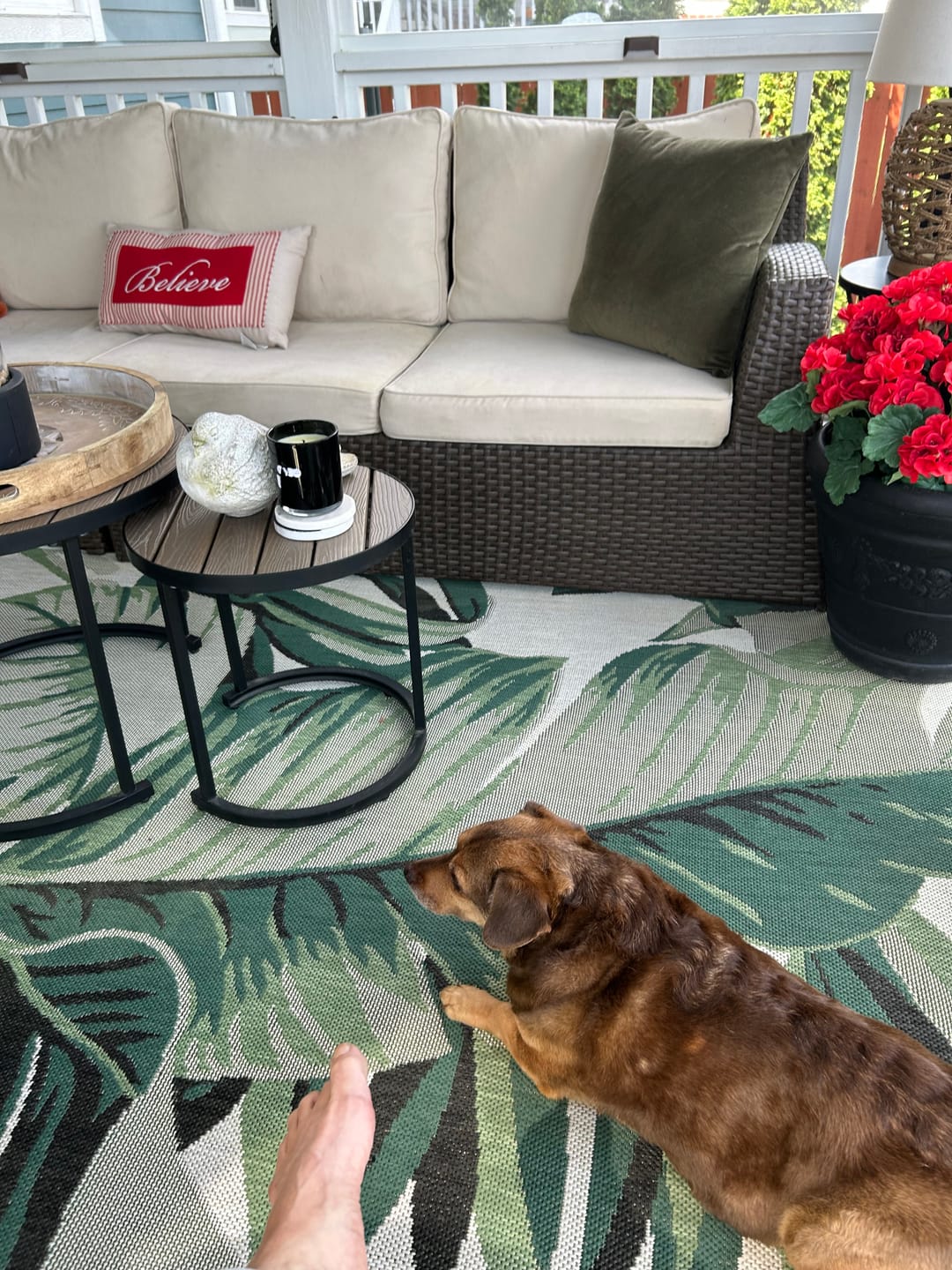 Customer photo review of Waterproof Grommet Top Patio Outdoor Curtain 1 Panel