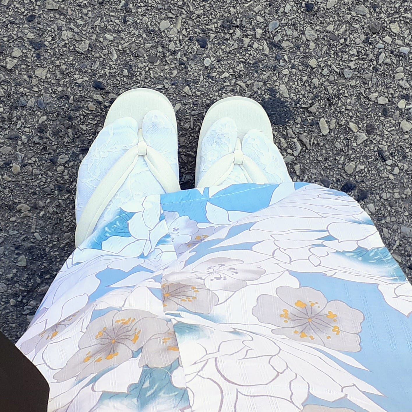 Customer photo review of Tabi Socks - Lace in White