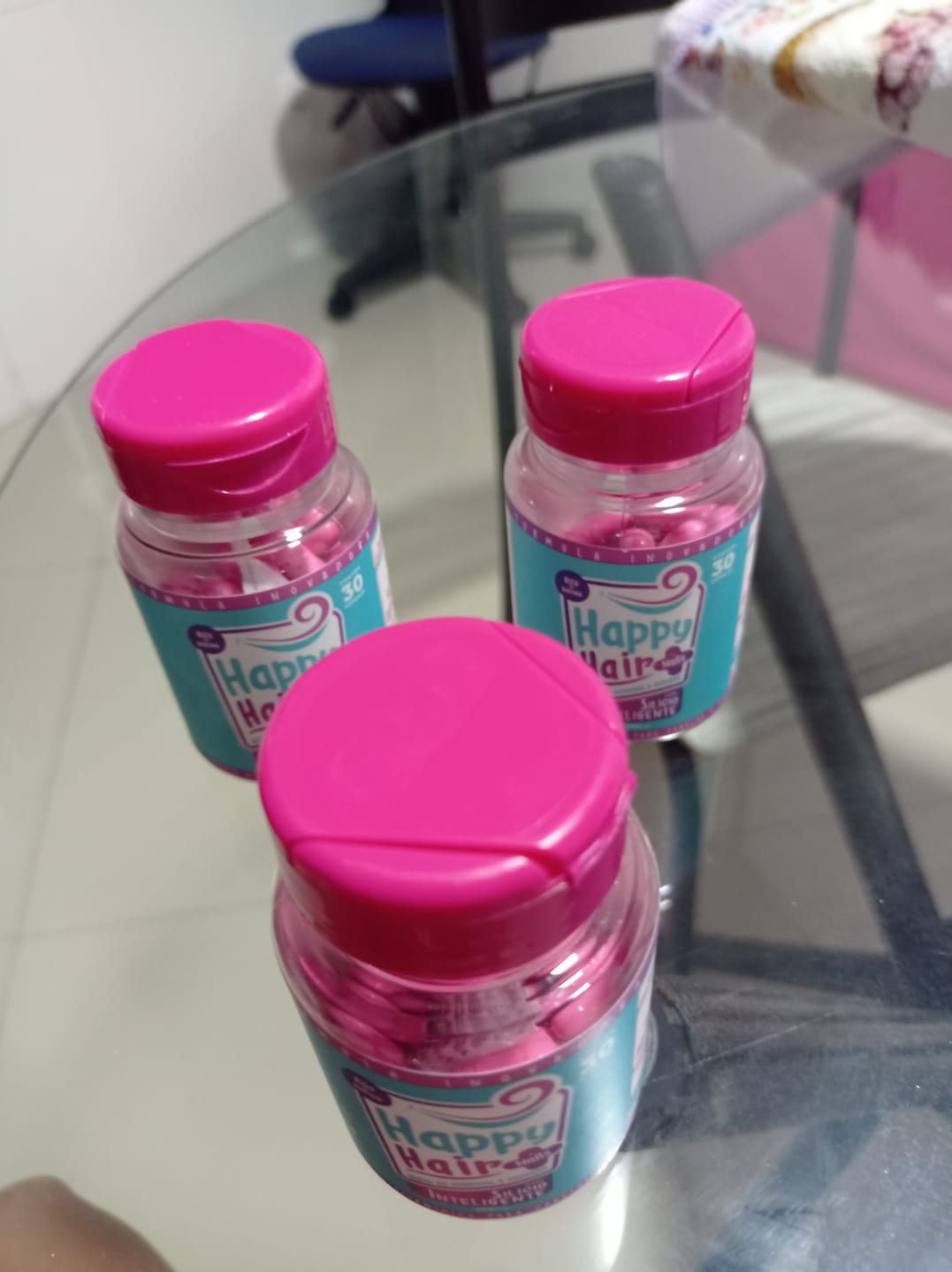 Customer photo review of Happy Hair 3 Potes