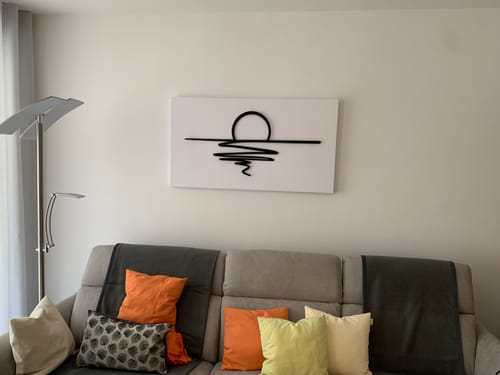 Customer photo review of Décoration murale en métal - Coucher du soleil