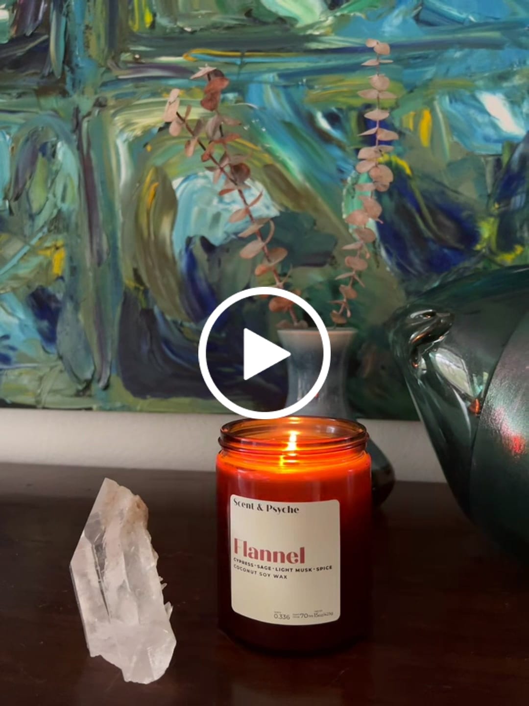 Customer video review of Flannel Scented Candle  - 15oz Amber Jar