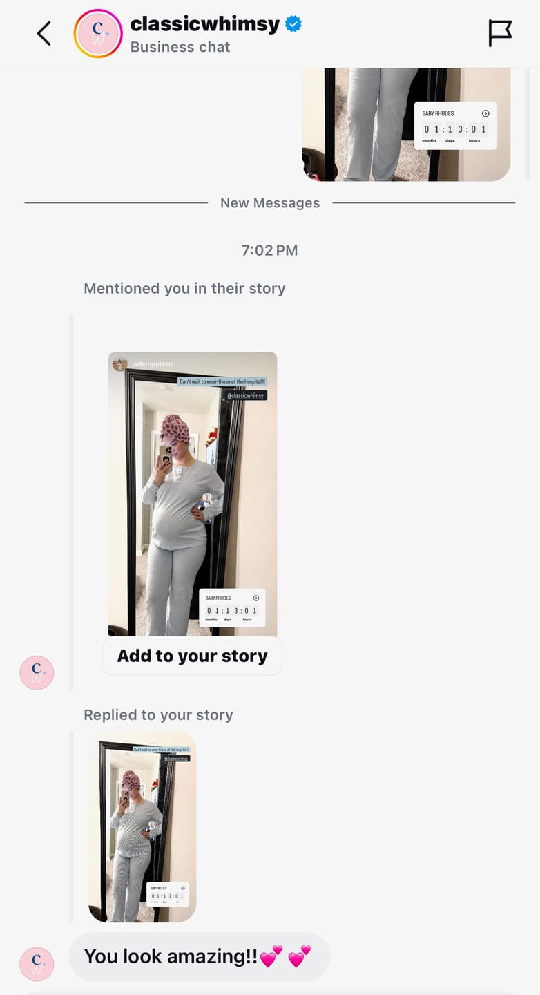 Customer photo review of Blue Stripe Women's Pajamas