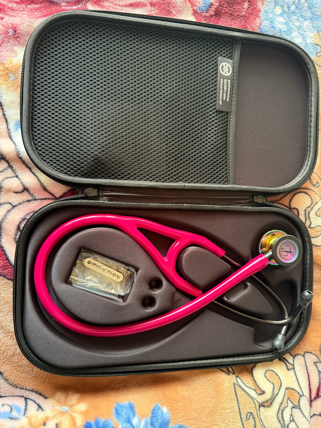 Customer photo review of Littmann Cardiology IV Diagnostic Stethoscope: Polished Rainbow & Raspberry - Smoke Stem 6241