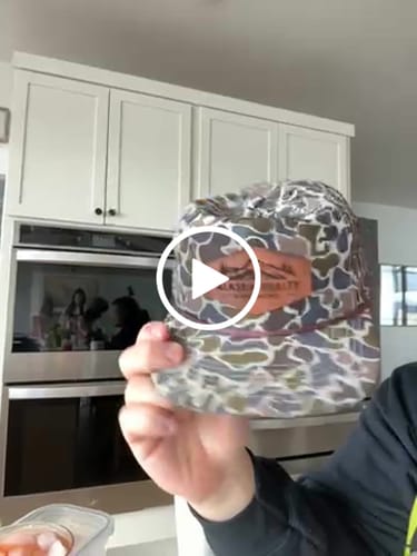 Customer video review of Custom Leather Patch 5-Panel Rope Hat