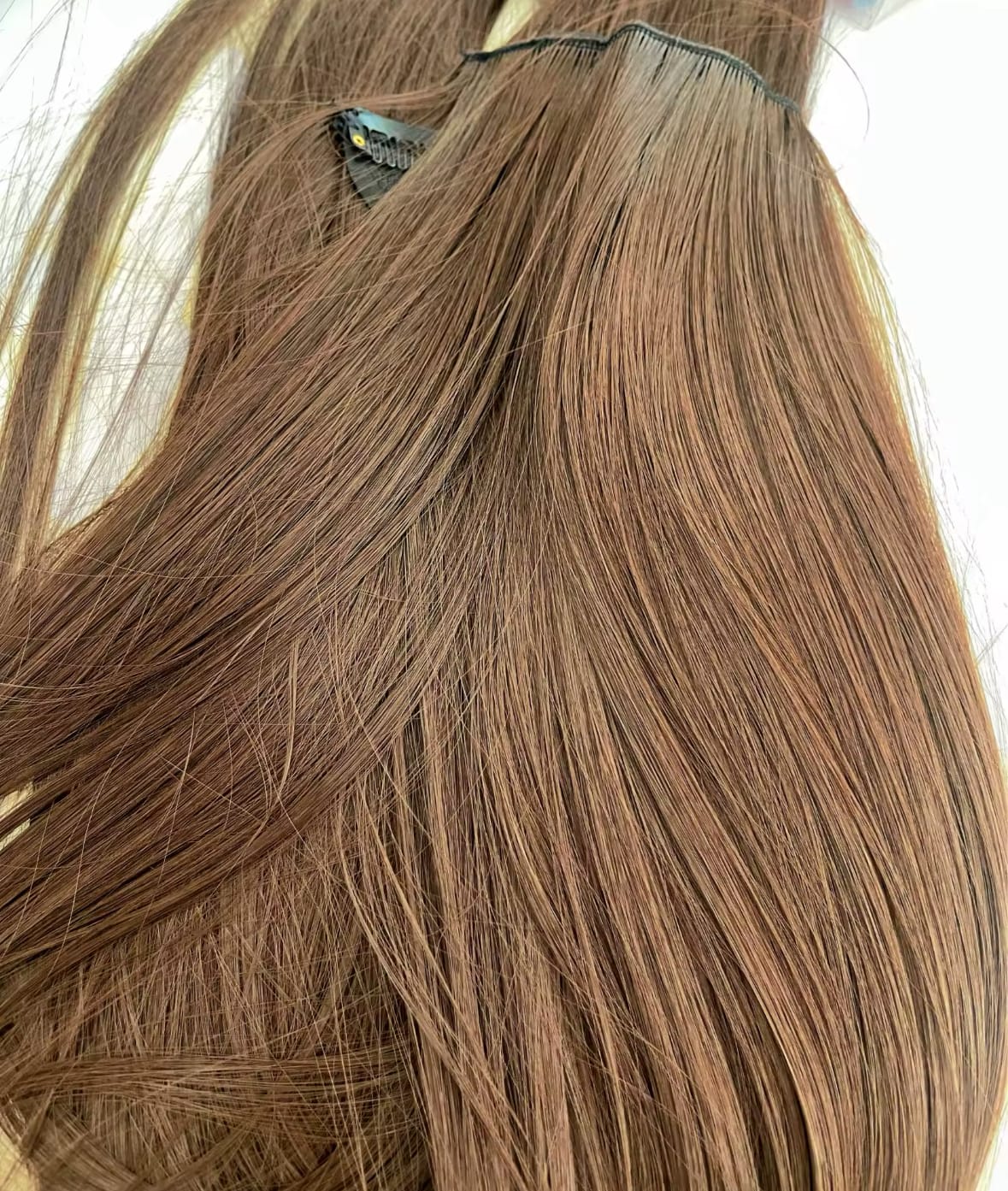 Customer photo review of EXTENSIONES DE CABELLO NATURAL ORGANICO 🌿 16 Clips 60 cm