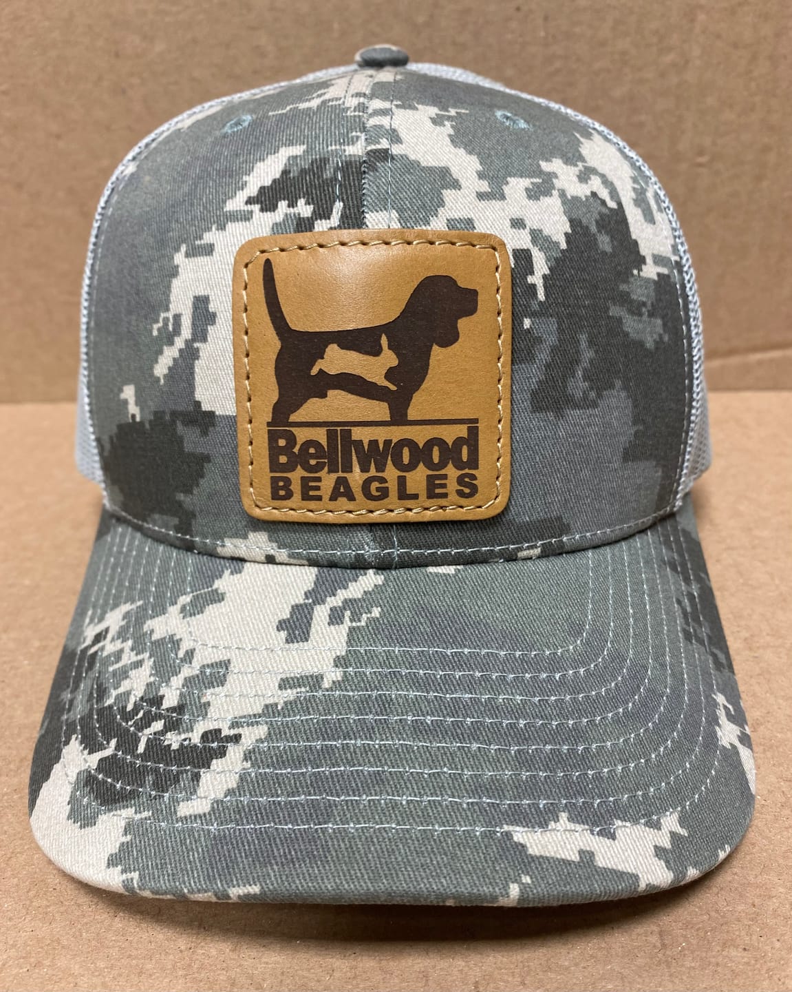 Customer photo review of Richardson 112P Camo Custom Leather Patch Hat