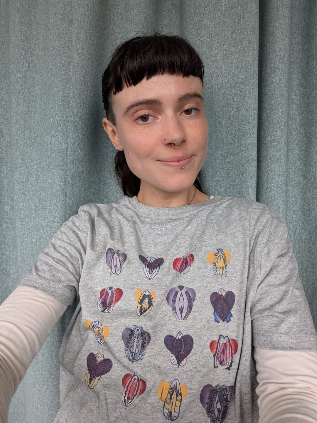 Customer photo review of Vulva Collection (Backprint) - Ladies Organic Shirt