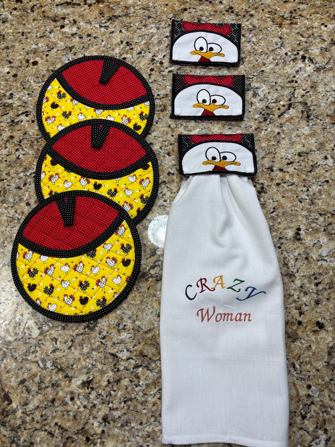 Customer photo review of Quilted Potholder Parade Sewing Pattern with Holiday Version | Digital PDF