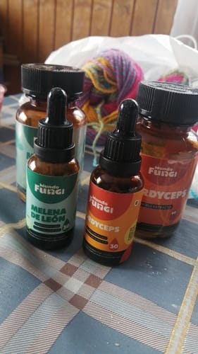 Customer photo review of Melena de León Cápsulas + Gotas - Extracto Ultra Concentrado