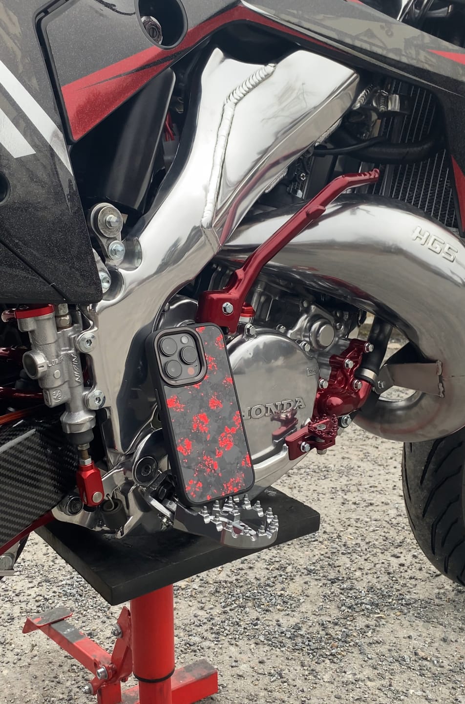 Customer photo review of Forged Carbon Red