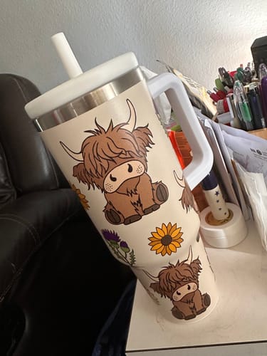 Customer photo review of Highland Cow Spill Proof Adult CREWCUP 40oz