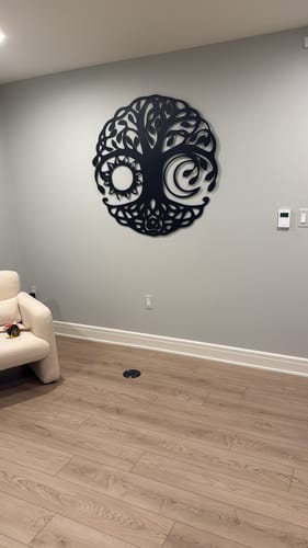 Customer photo review of Sun And Moon Tree Metal Wall Decor