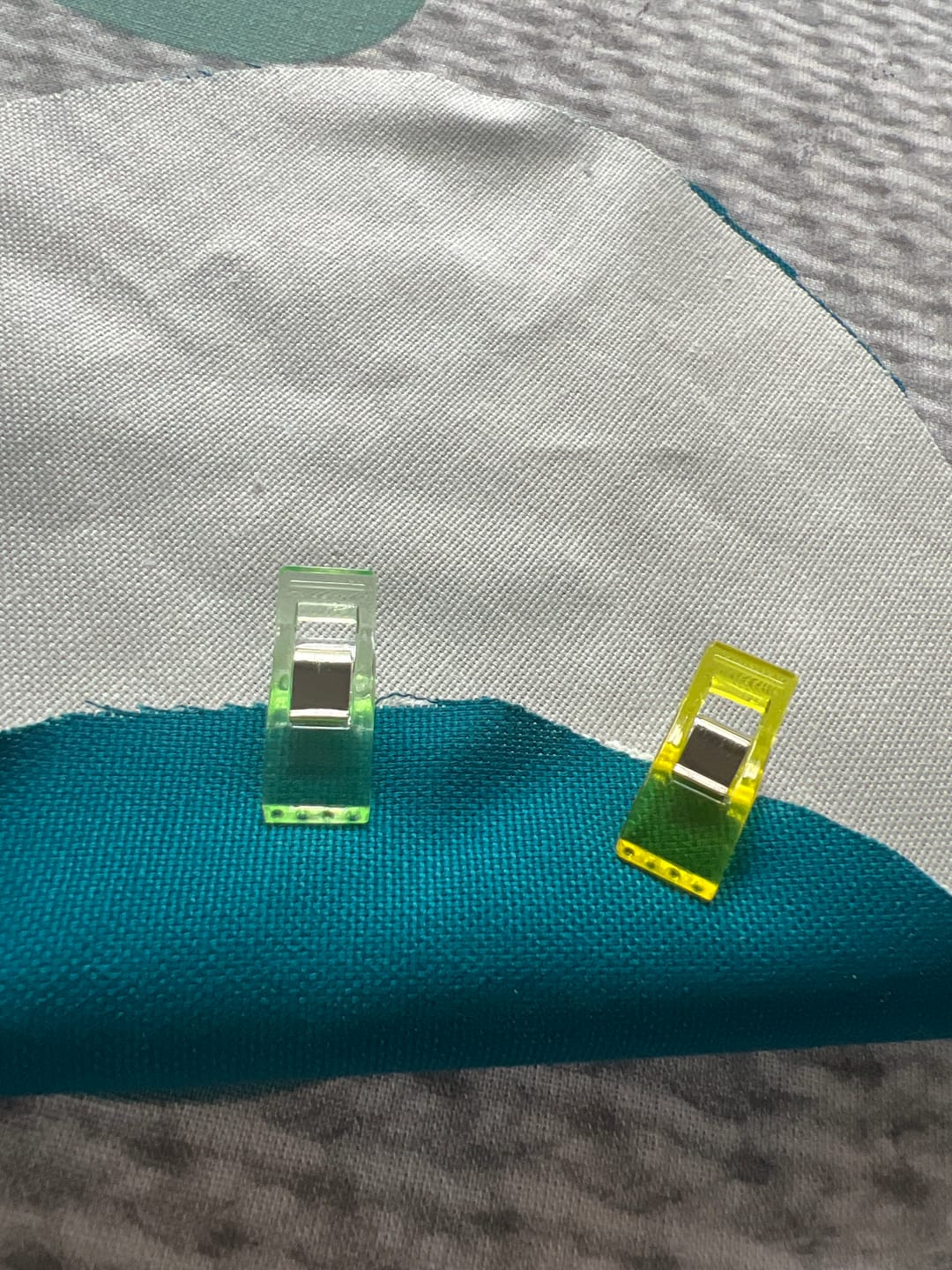 Customer photo review of Multicolour Fabric Sewing Clips - Pack of 20