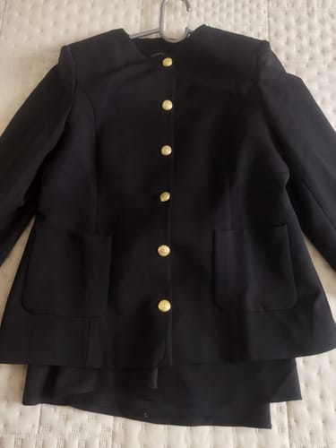 Customer photo review of Kuplu Kısa Siyah Ceket