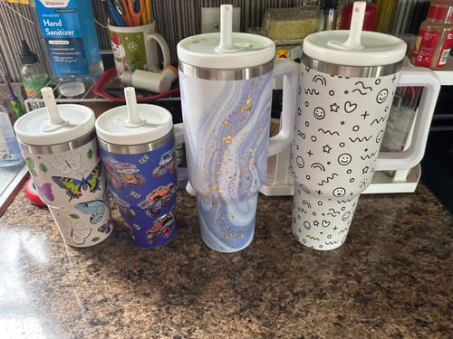 Customer photo review of Butterfly Spill Proof Kids CREWCUP 20oz