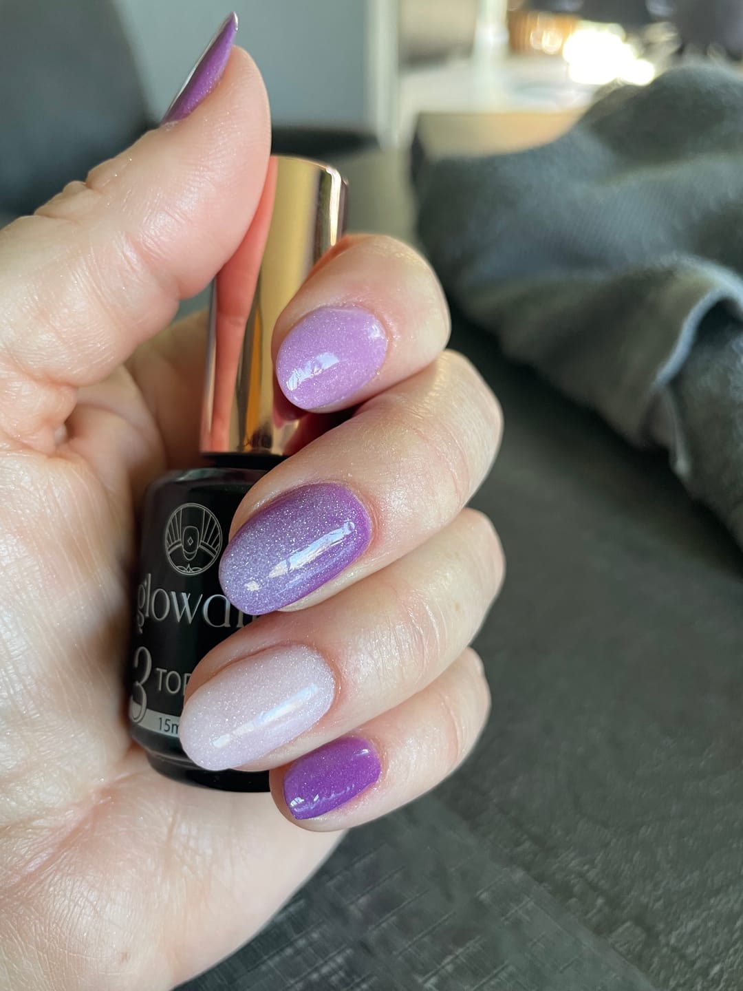 Customer photo review of Soft Lila Dipping Powder