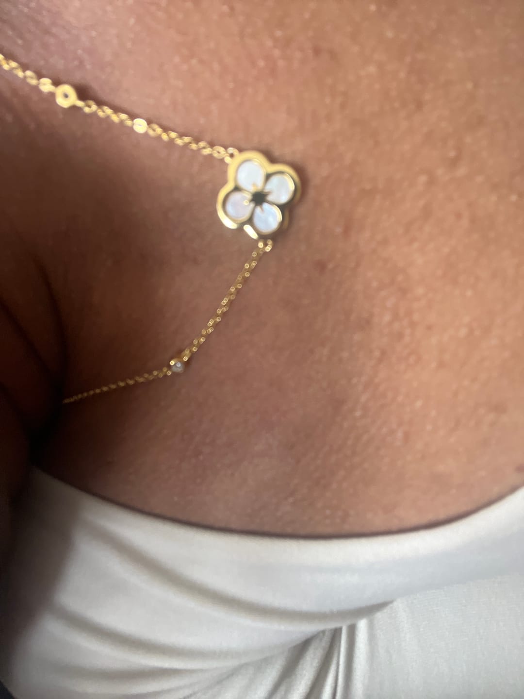 Customer photo review of Ventura Clover Necklace