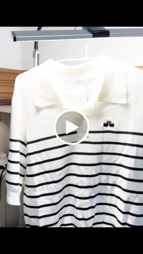 Customer video review of LILY Old Money Style Polo Collar Knit Top