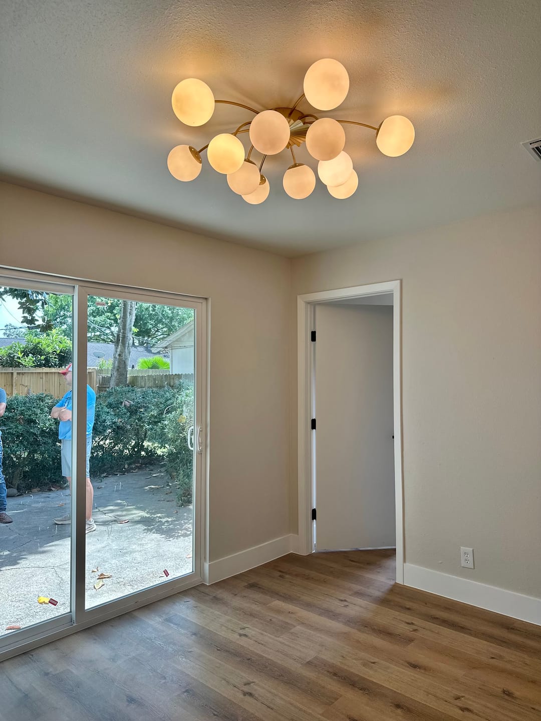 Customer photo review of Blossom 12-Light Opal Glass Bubble Semi Flush Chandelier