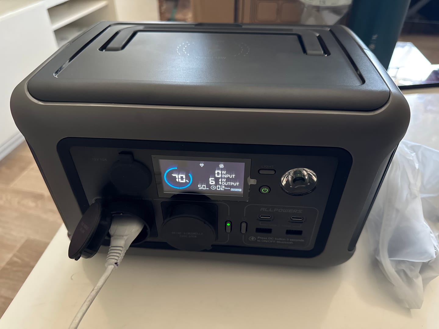 Customer photo review of ALLPOWERS R600 Station électrique portable 600W 299Wh Batterie LiFeP04