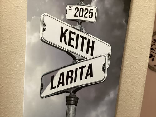 Customer photo review of COUPLES DATE OF LOVE by Cstm Canvas