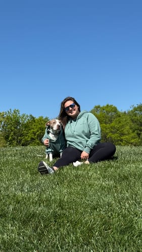 Customer photo review of Essential Human Hoodie - Teal