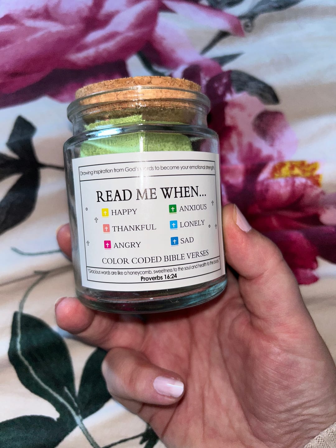 Customer photo review of (GIFTING OFFER) Handmade 90 Day Bible Verses Jar (Comes With Christian Gift Box)