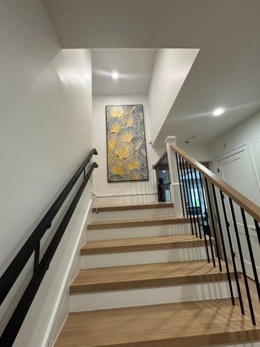 Customer photo review of Special link to Custom art  "Refined"  size 40"x84" (102 x 213CM)/ Frame + Wrapped Canvas with Frame in Black -For Neil H.