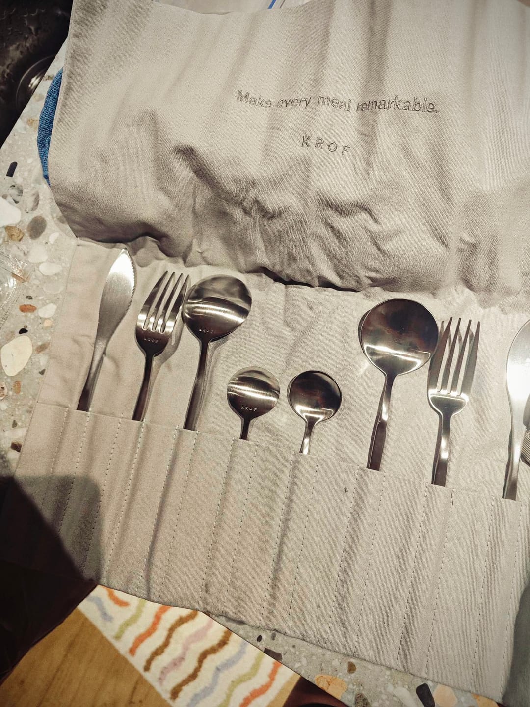 Customer photo review of Brushed Silver — 24pc Cutlery Gift Set