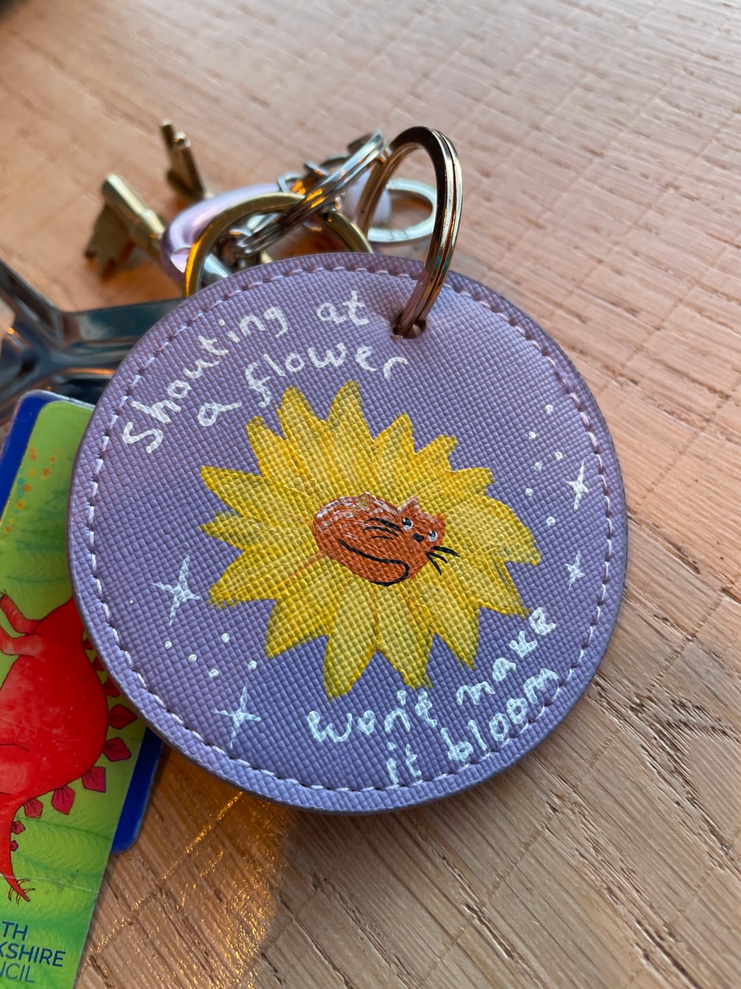 Customer photo review of Shouting at a flower, won’t make it bloom Key clip