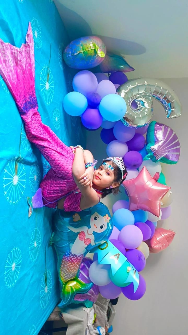 Customer photo review of Fancydresswale Mermaid swimsuit costume for Girls- Purple