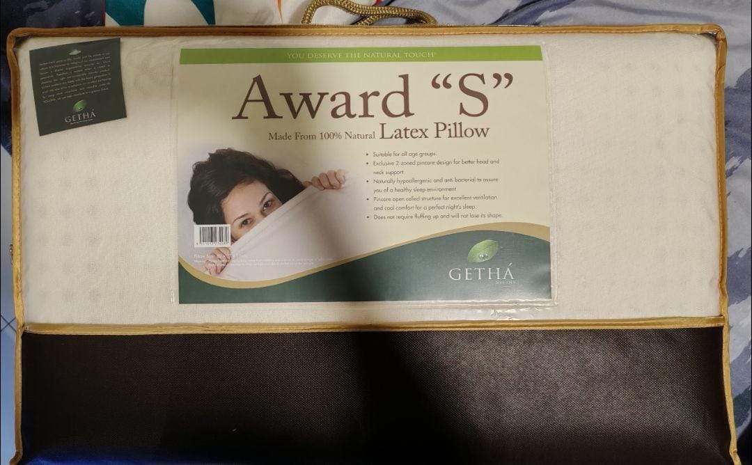 Customer photo review of Getha Award S Latex Pillow