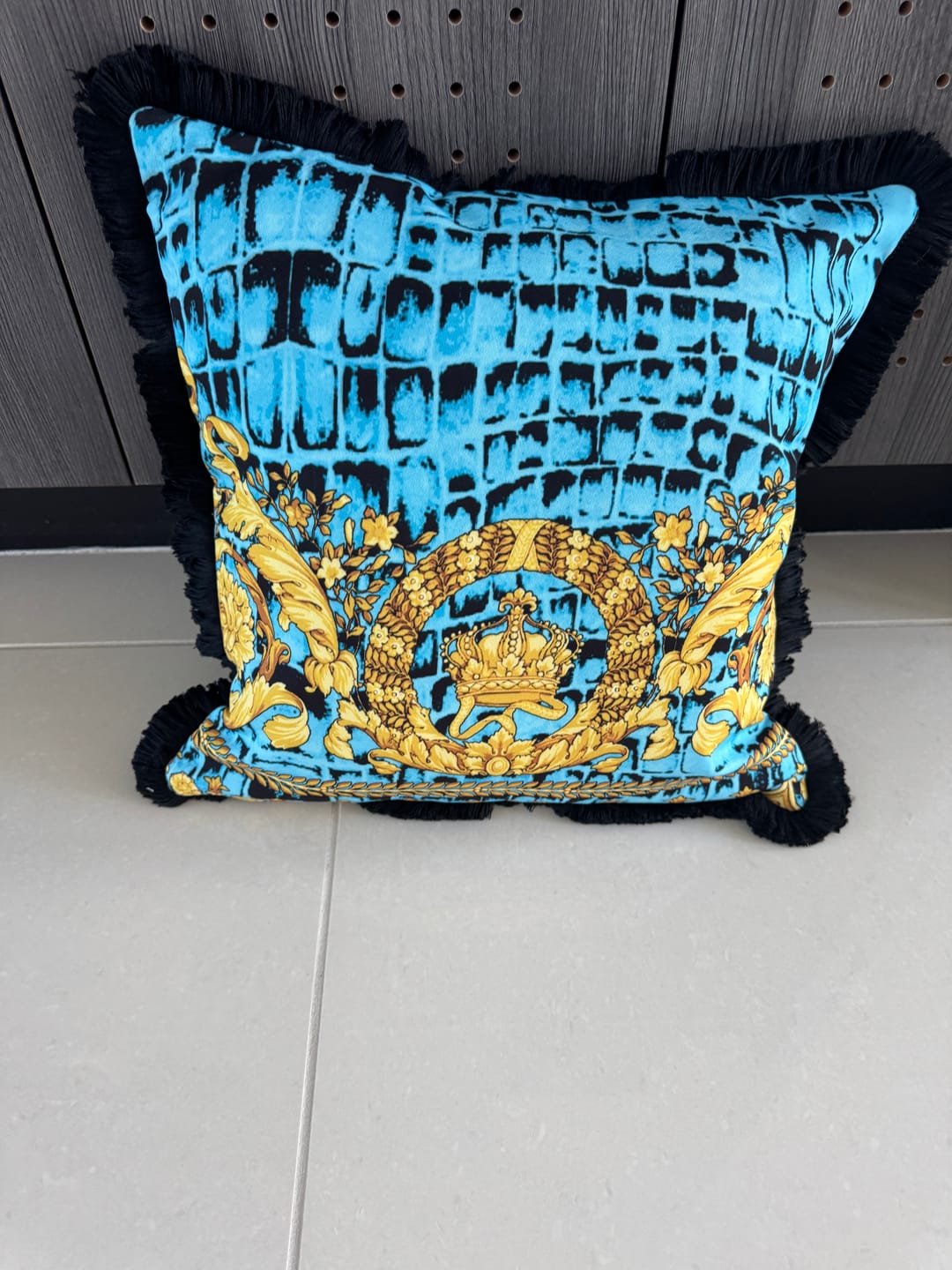 Customer photo review of Turquoise Snake Skin Baroque Pattern Fabric for Stylish Designs Fabric by Metre