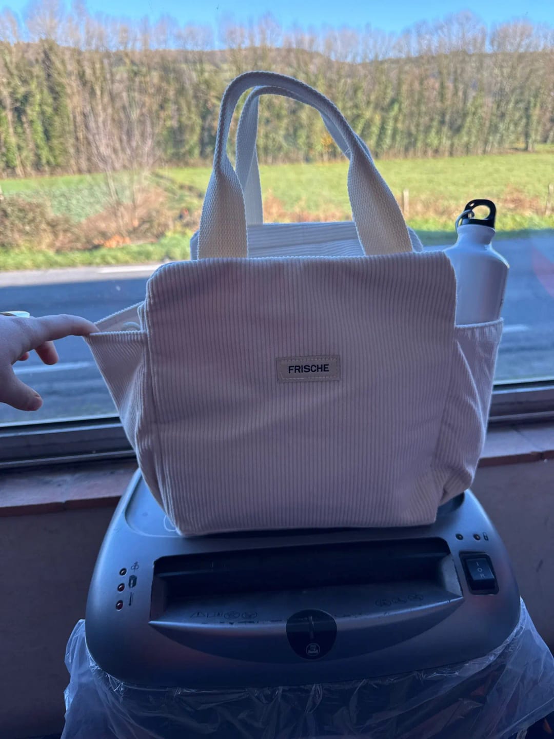 Customer photo review of Lovely Corduroy Lunch Bag
