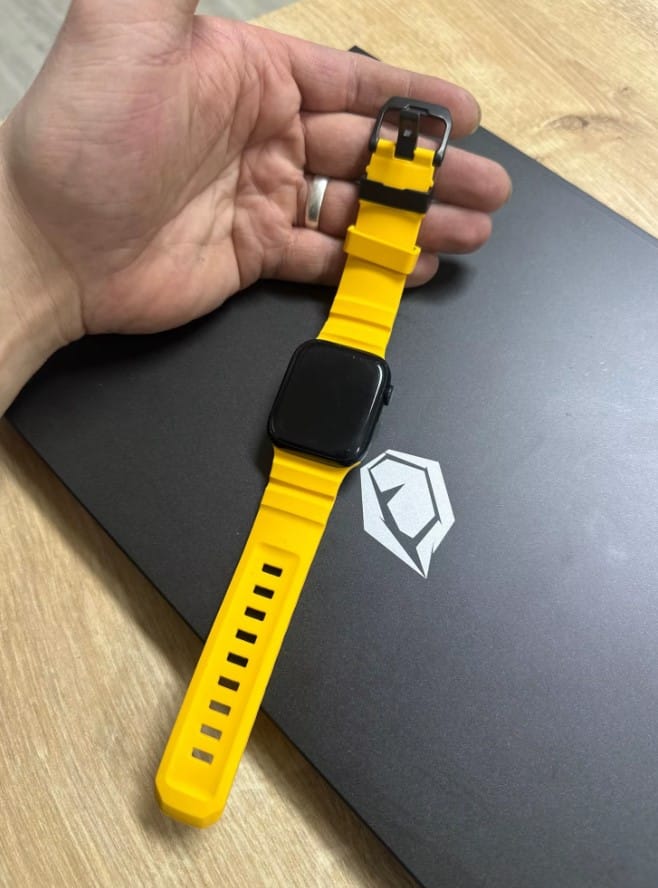 Customer photo review of Sport Soft Silicone and Titanium Buckle Strap for Apple Watch