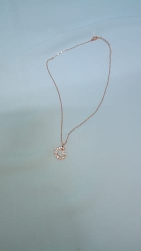 Customer photo review of Luna Crescent Necklace
