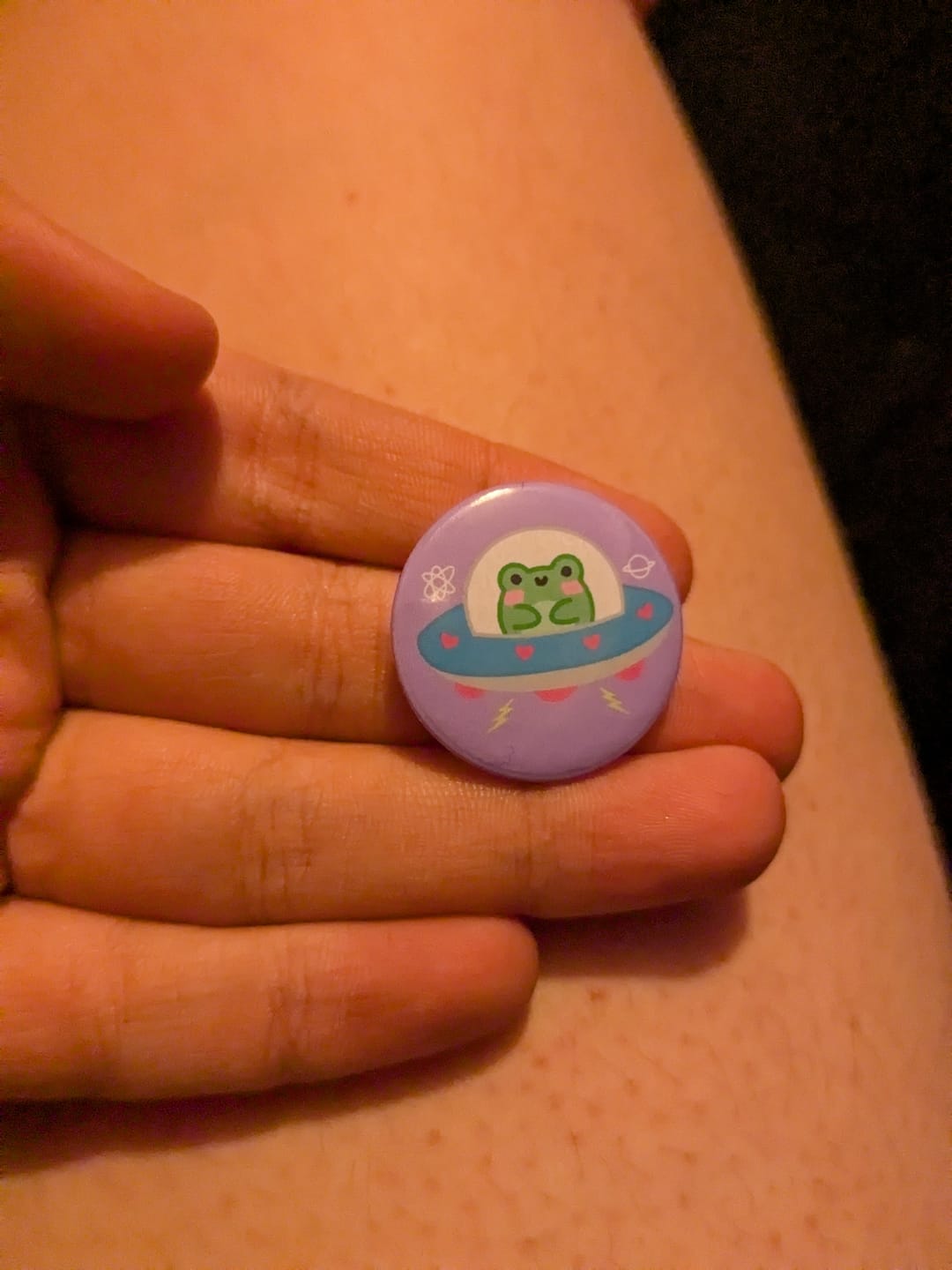 Customer photo review of Space Albert Button Badge