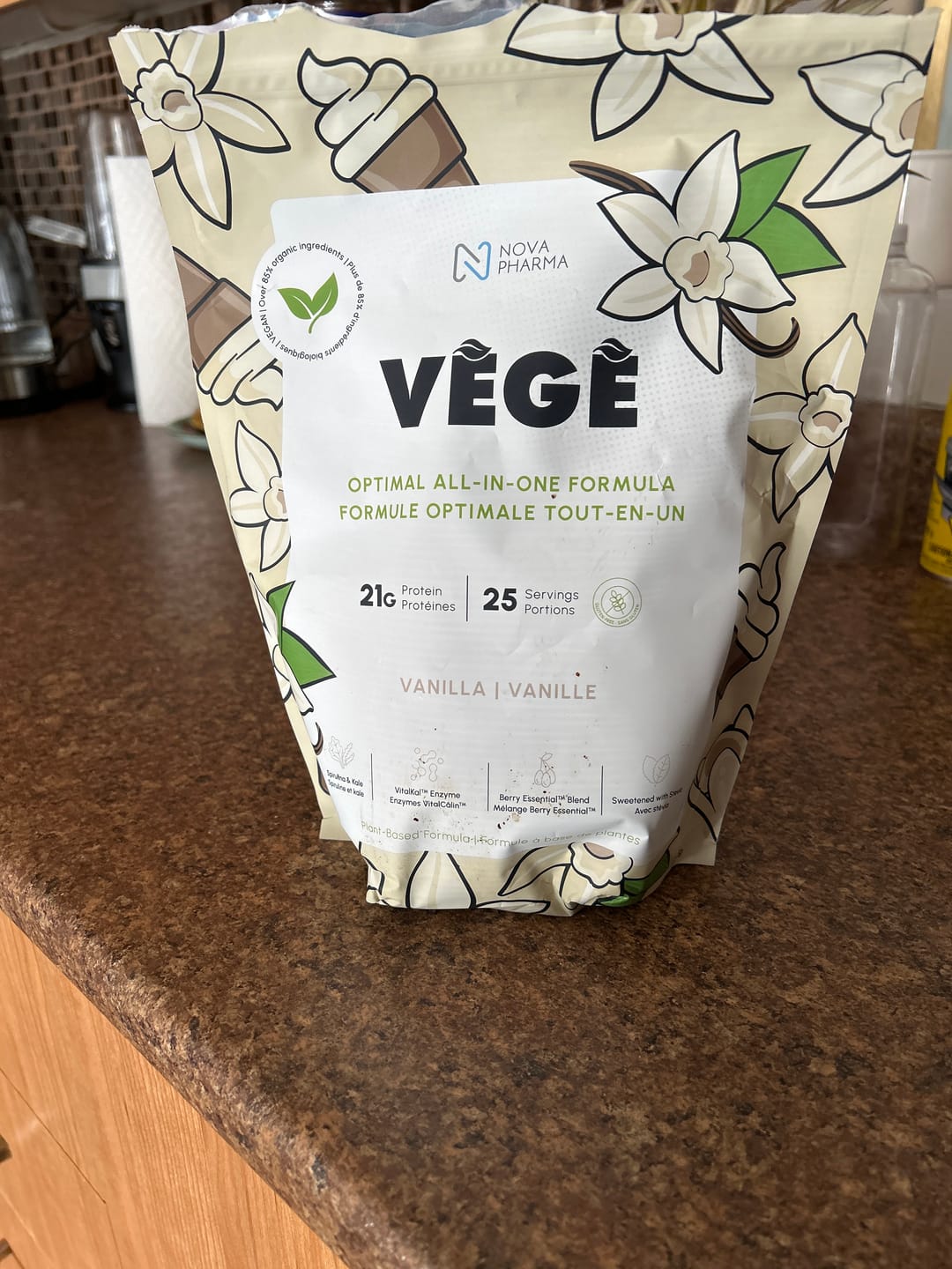 Customer photo review of Nova Pharma - Mélange de Protéines Végétales Complètes 725g